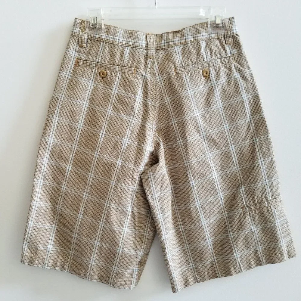 Boys Cherokee Flat Front Plaid Shorts Size 16 - EUC - Nice Shorts!